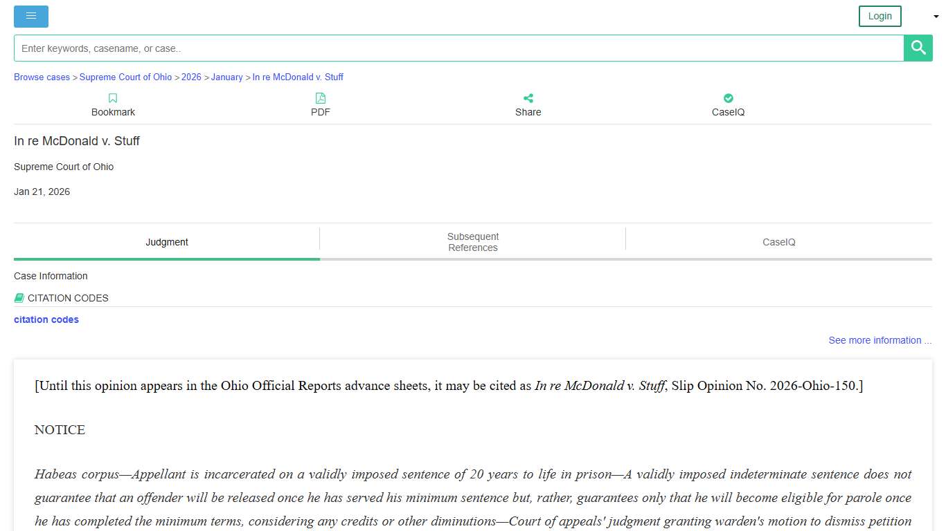 In re McDonald v. Stuff 2025-0438 Ohio Judgment Law CaseMine